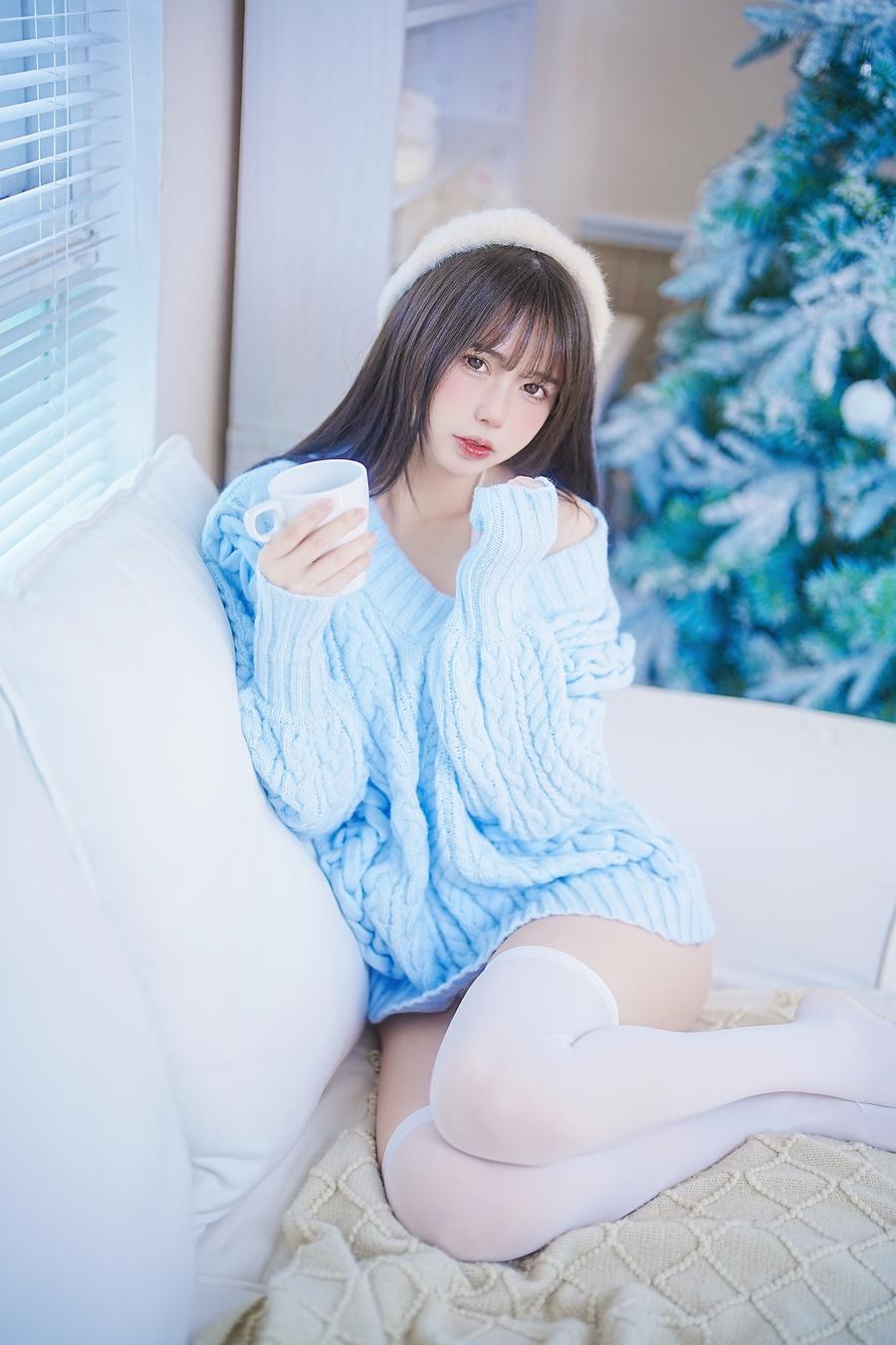 Tina很妖孽呀-No.026 – 蓝色秋冬毛衣-在线看 第2张