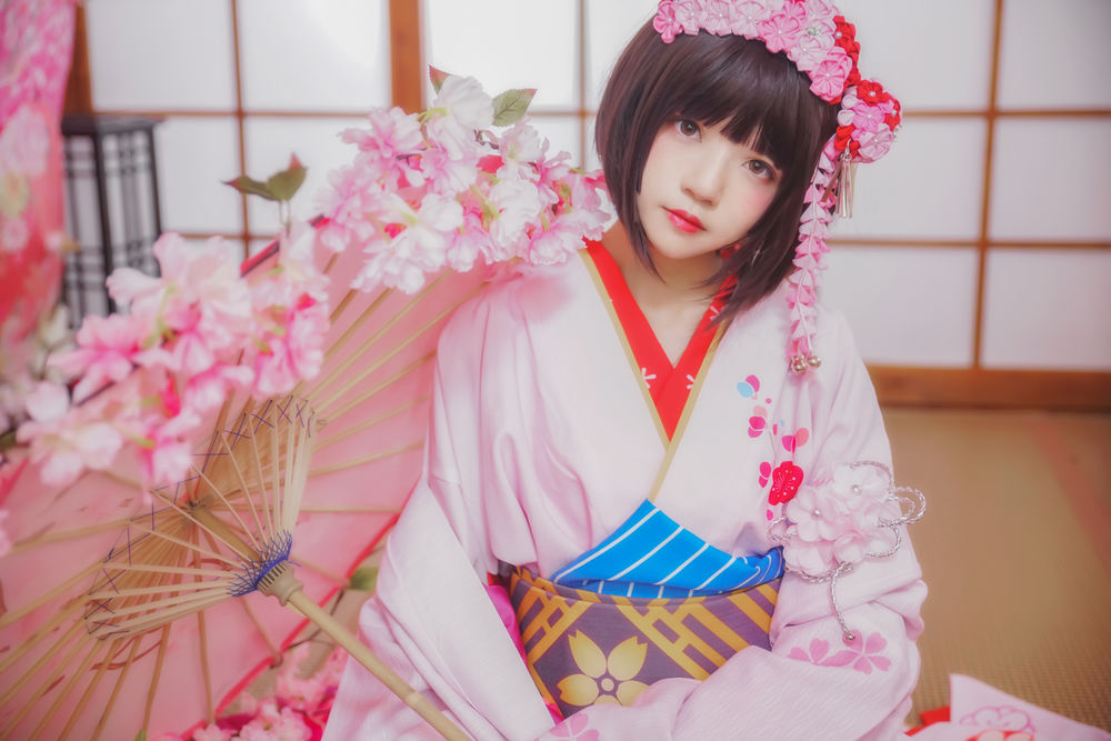 桜桃喵-No.034-加藤惠 和服-在线看 第2张