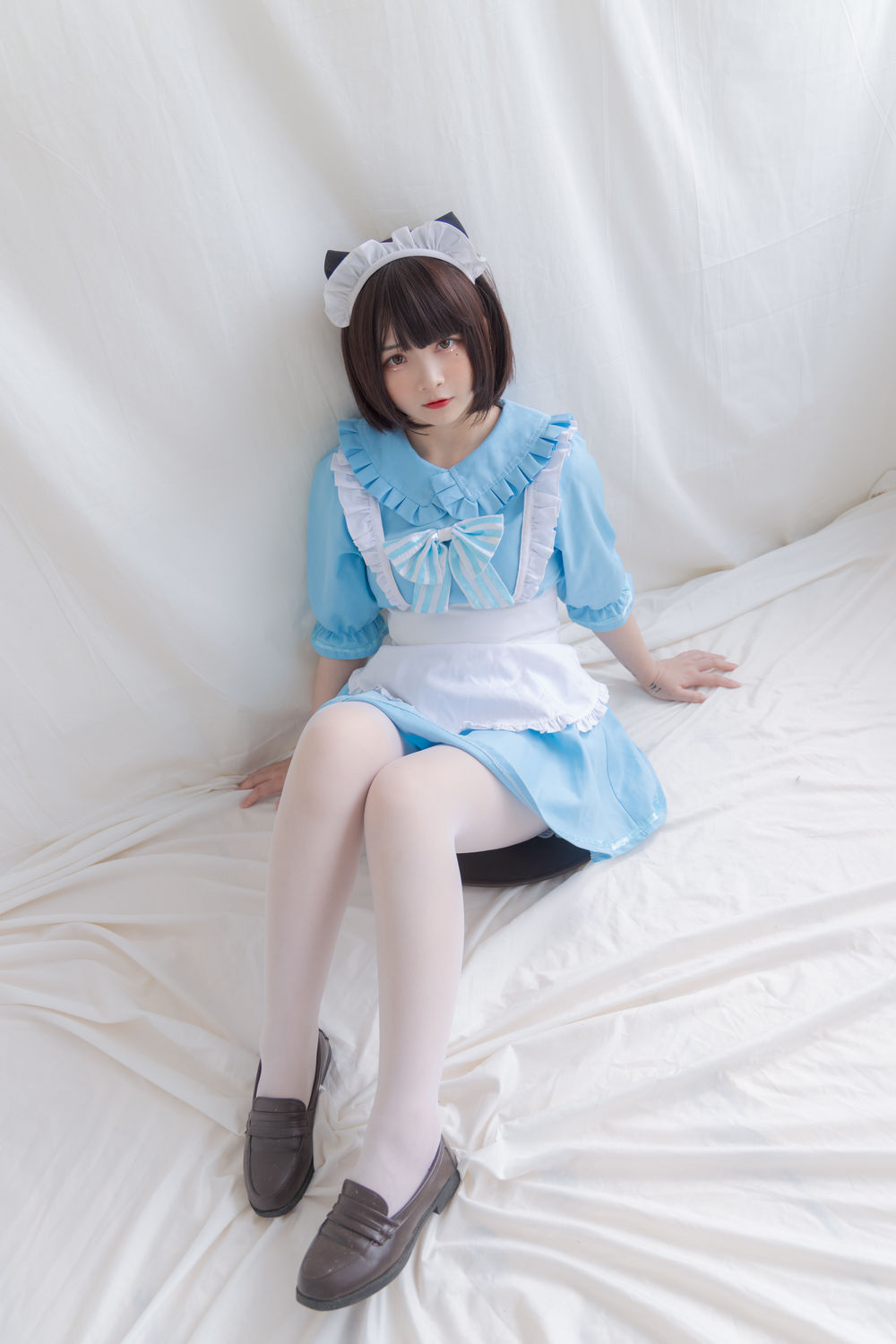 古川-No.049-蓝色猫耳白丝女仆-在线看 第3张