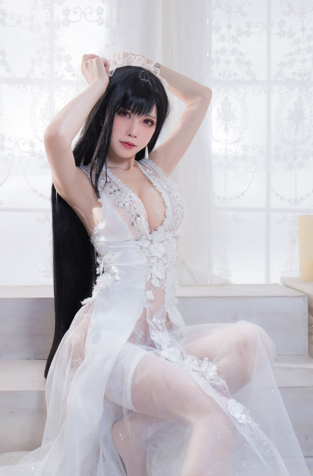 水淼aqua-No.066-ff7r（蒂法婚纱+蒂法蜜蜂女郎+黑皮蜜蜂女郎）-在线看 第1张