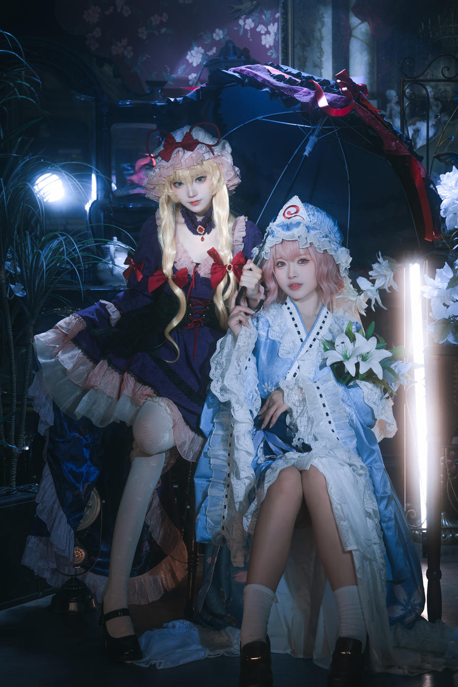 花柒Hana-No.035 – 八云紫+西行寺幽幽子 (&肃雨雨雨)-在线看 第1张