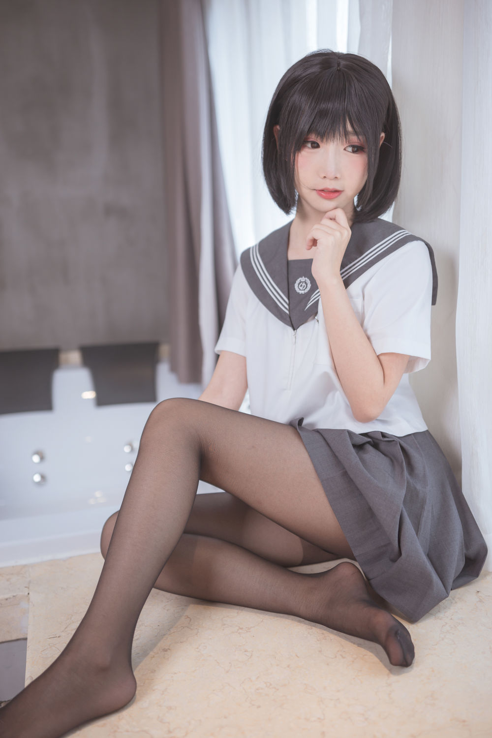 面饼仙儿-No.058-脑内少女 黑丝JK-在线看 第3张