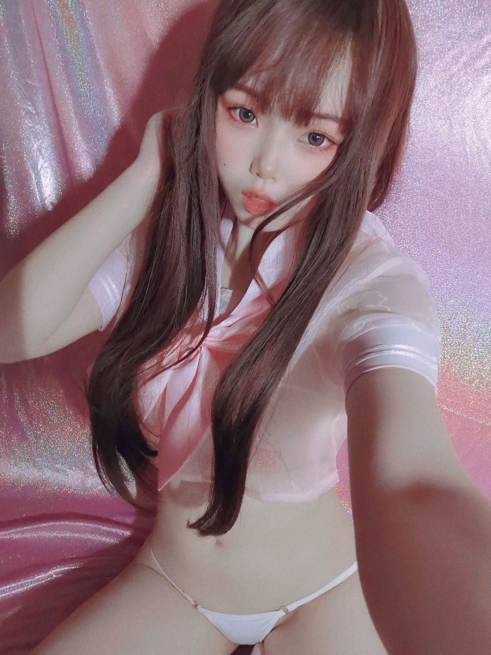七月喵子-No.016-粉嫩水手服（定制）-在线看 第3张
