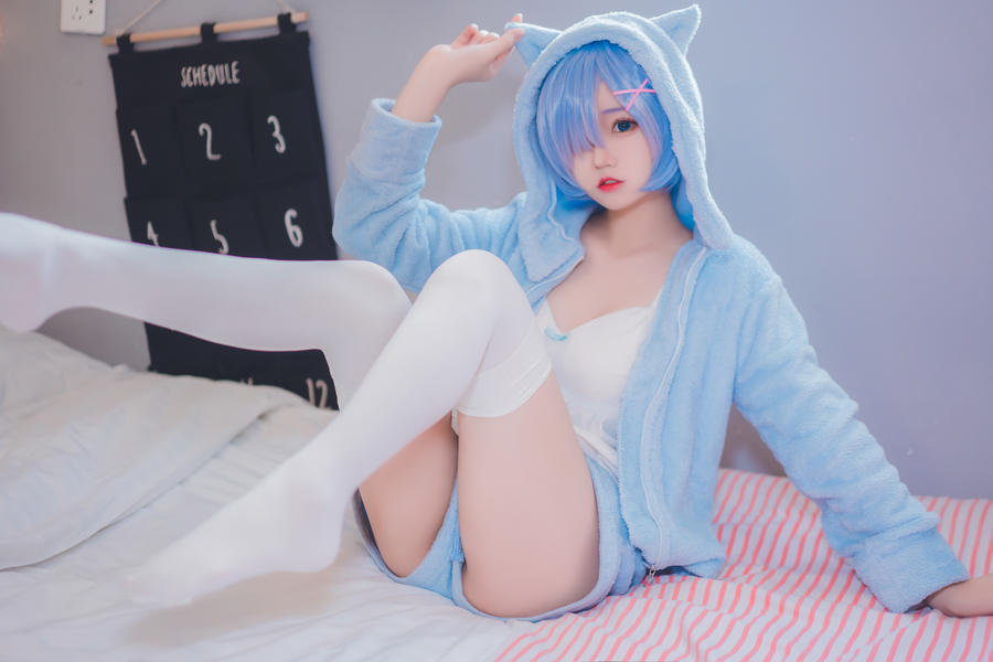 猫君君MaoJun-No.025–雷姆 猫耳睡衣-在线看 第3张