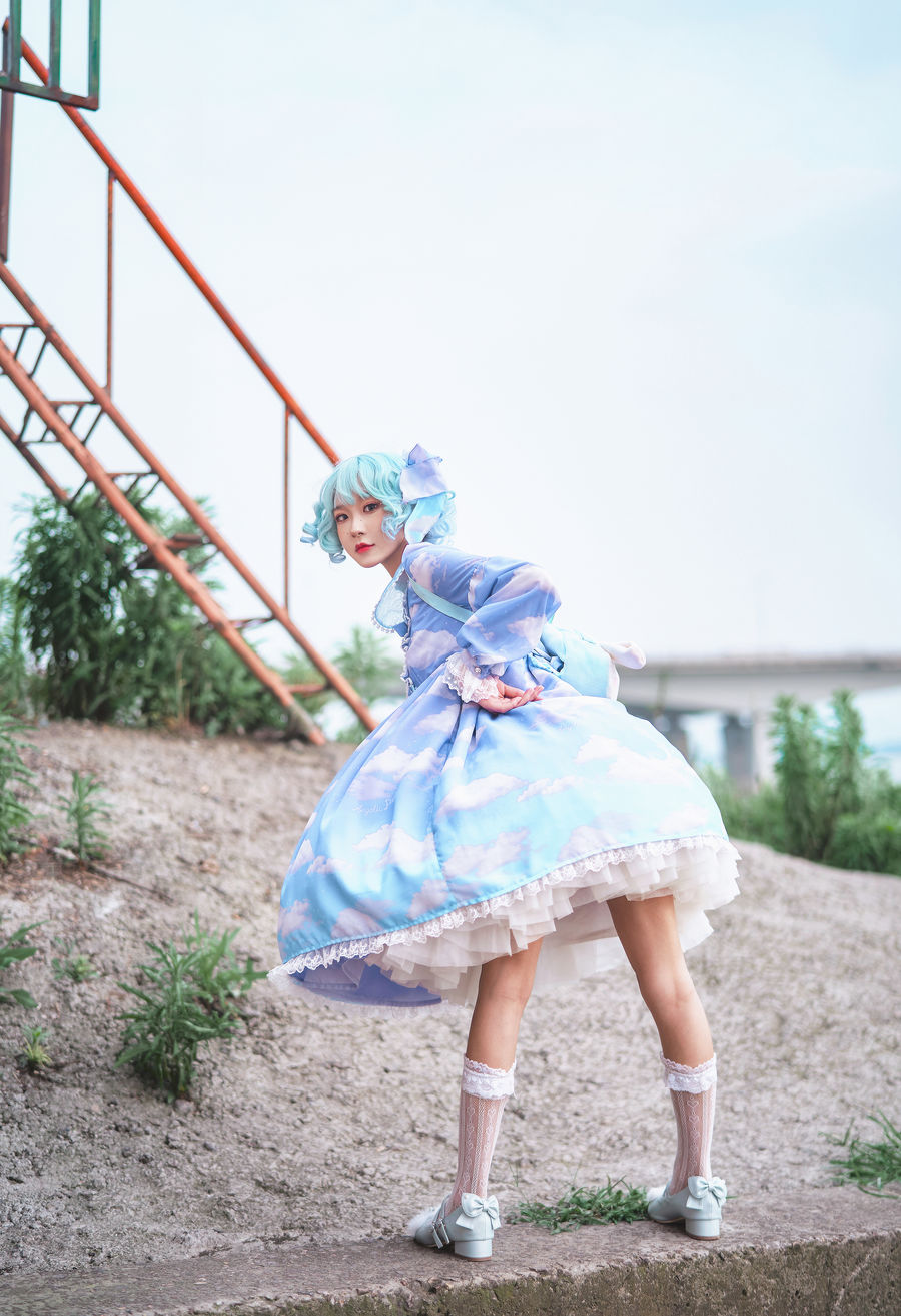 阿包也是兔娘-No.016-lolita蓝裙-在线看 第1张