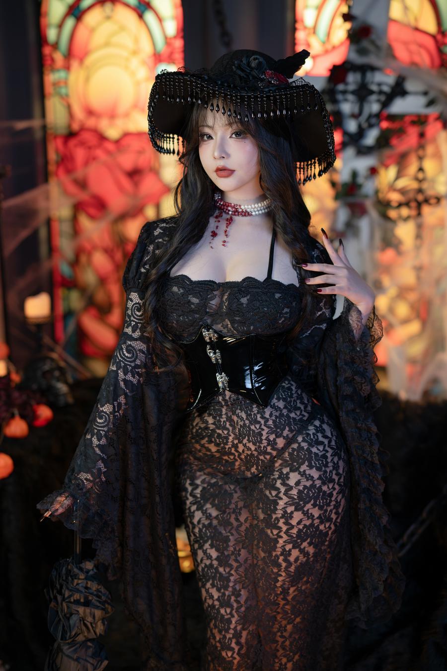 yuuhui玉汇(Kokuhui)-No.094 – 2024万圣节特辑 魔女狂欢夜-在线看 第3张