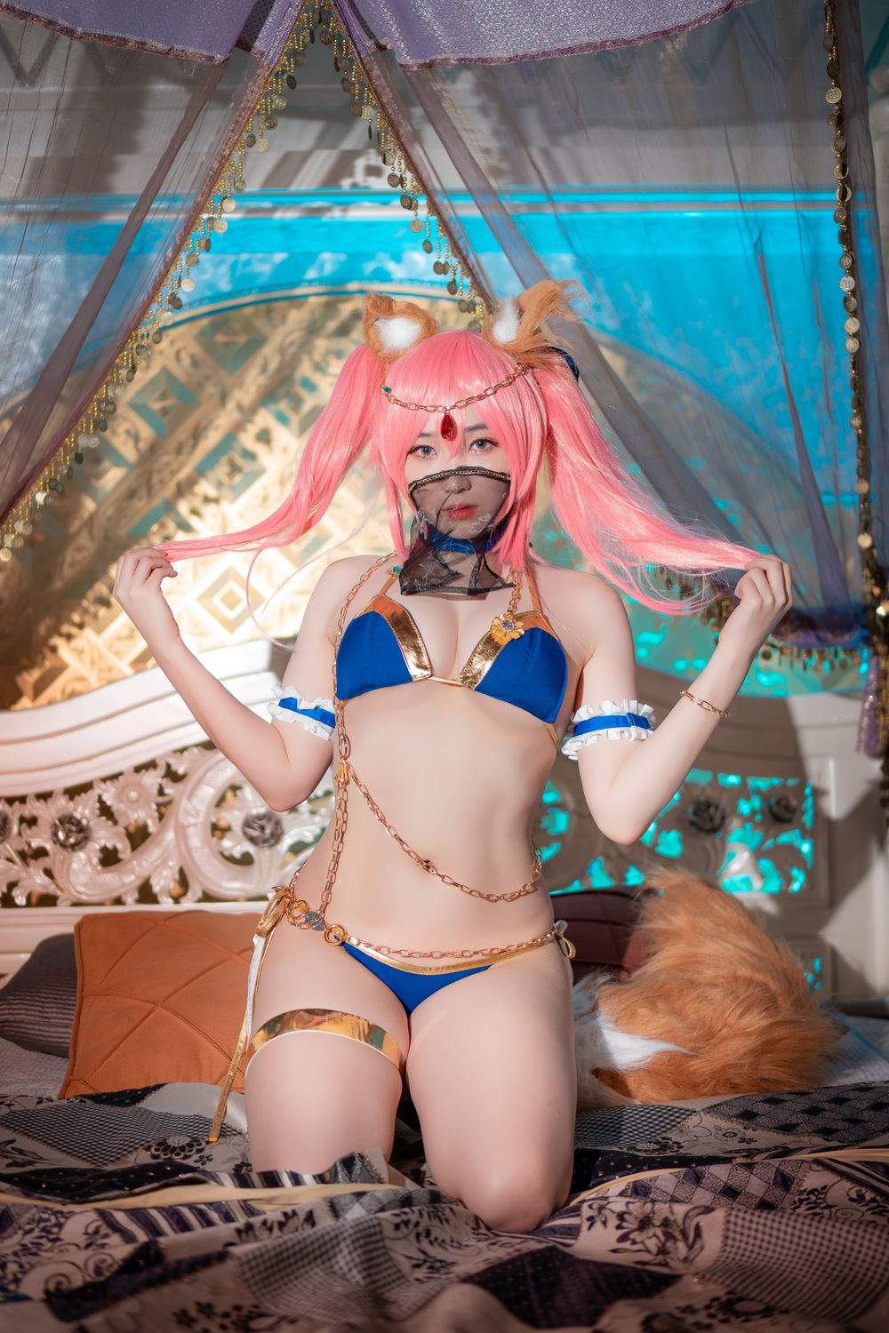 Bambi(밤비)-No.076-[CreamSoda]-Cosplay Tamamo + Kama (FGO)-在线看 第1张