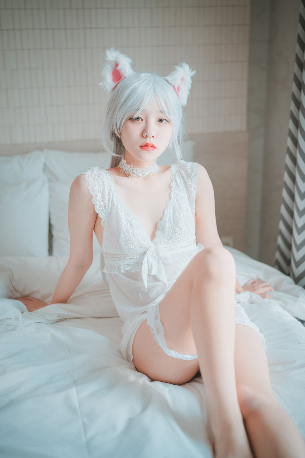 Jenny(정제니)-No.037-[DJAWA] Schwarz und Weiß Katzenmädchen-在线看 第3张