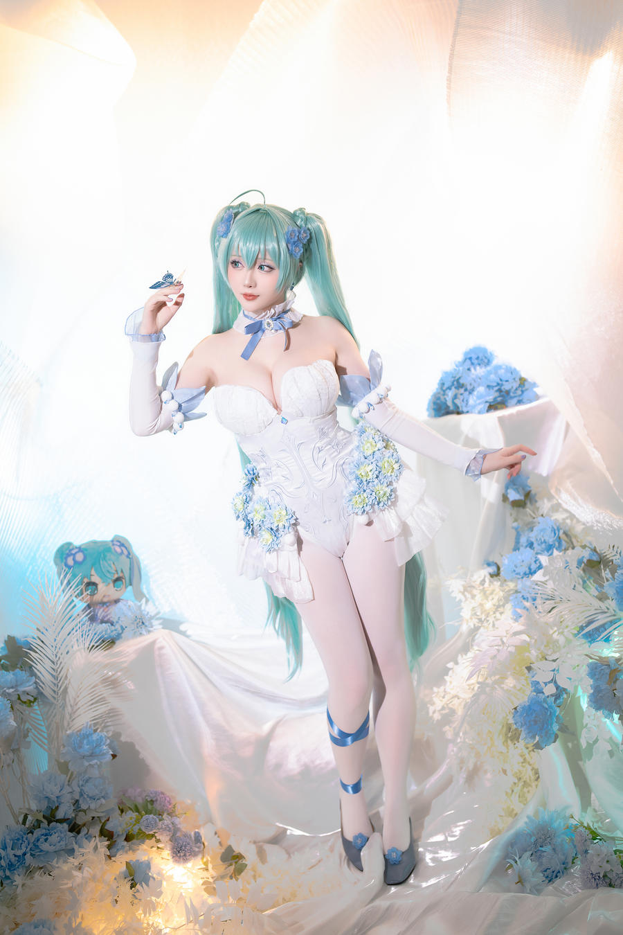 星之迟迟-No.221 – 2024年02月计划A 初音未来 粉蝶花精灵-在线看 第3张