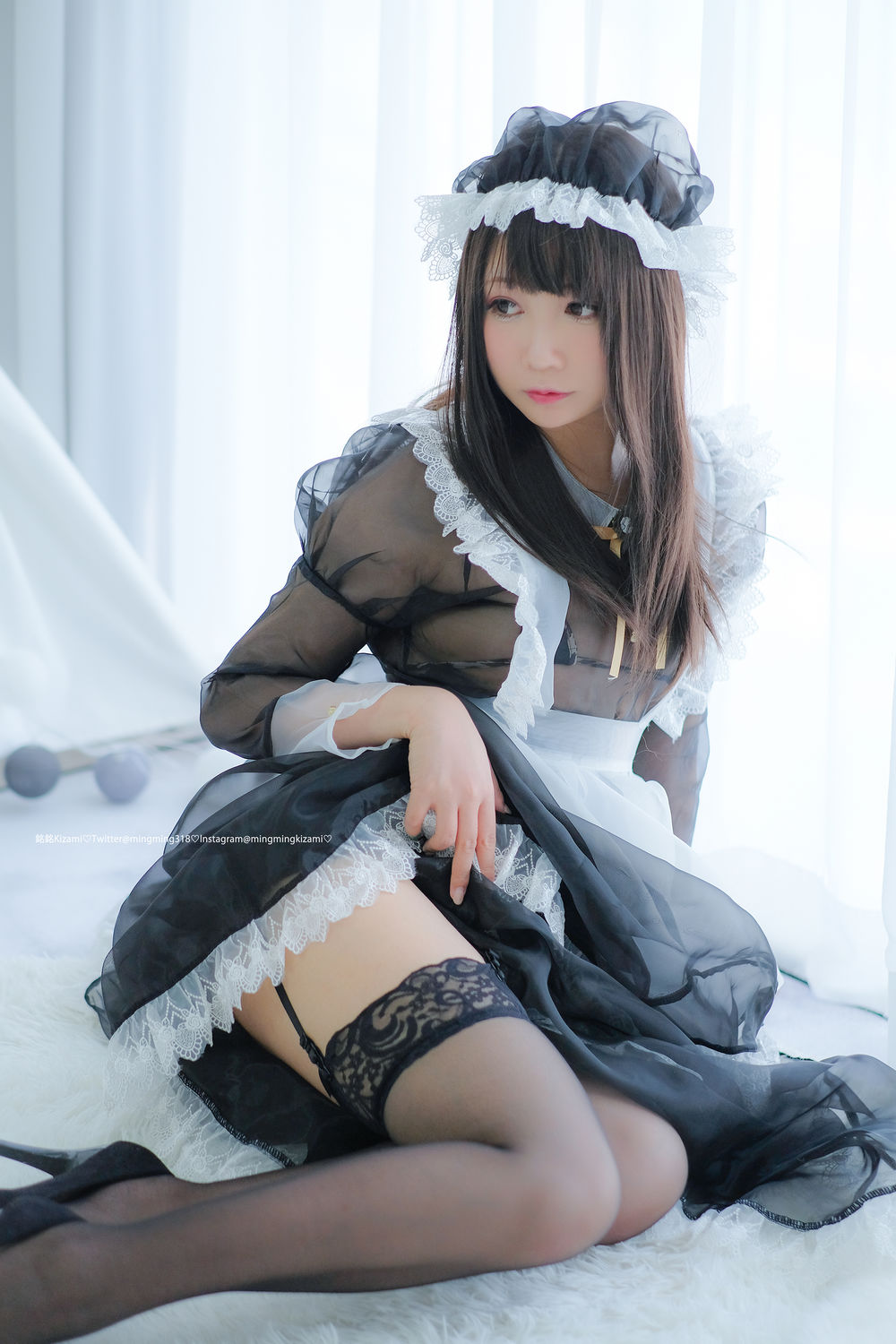 铭铭kizami-No.015-透明メイド服写真+自撮り-在线看 第2张