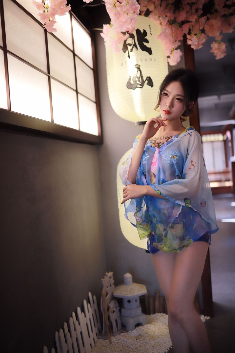 抖娘-利世-No.013-水蓝和服-在线看 第3张