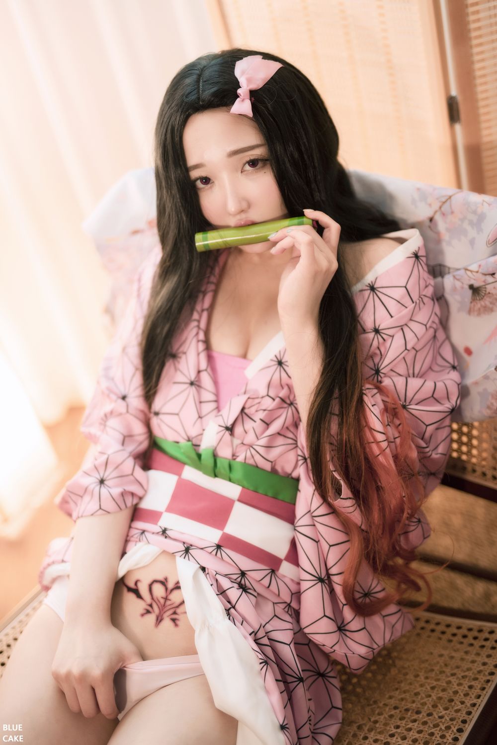 孫樂樂Jang Ye Eun(손예은)-No.021-[BLUECAKE] PINK ONI-在线看 第2张