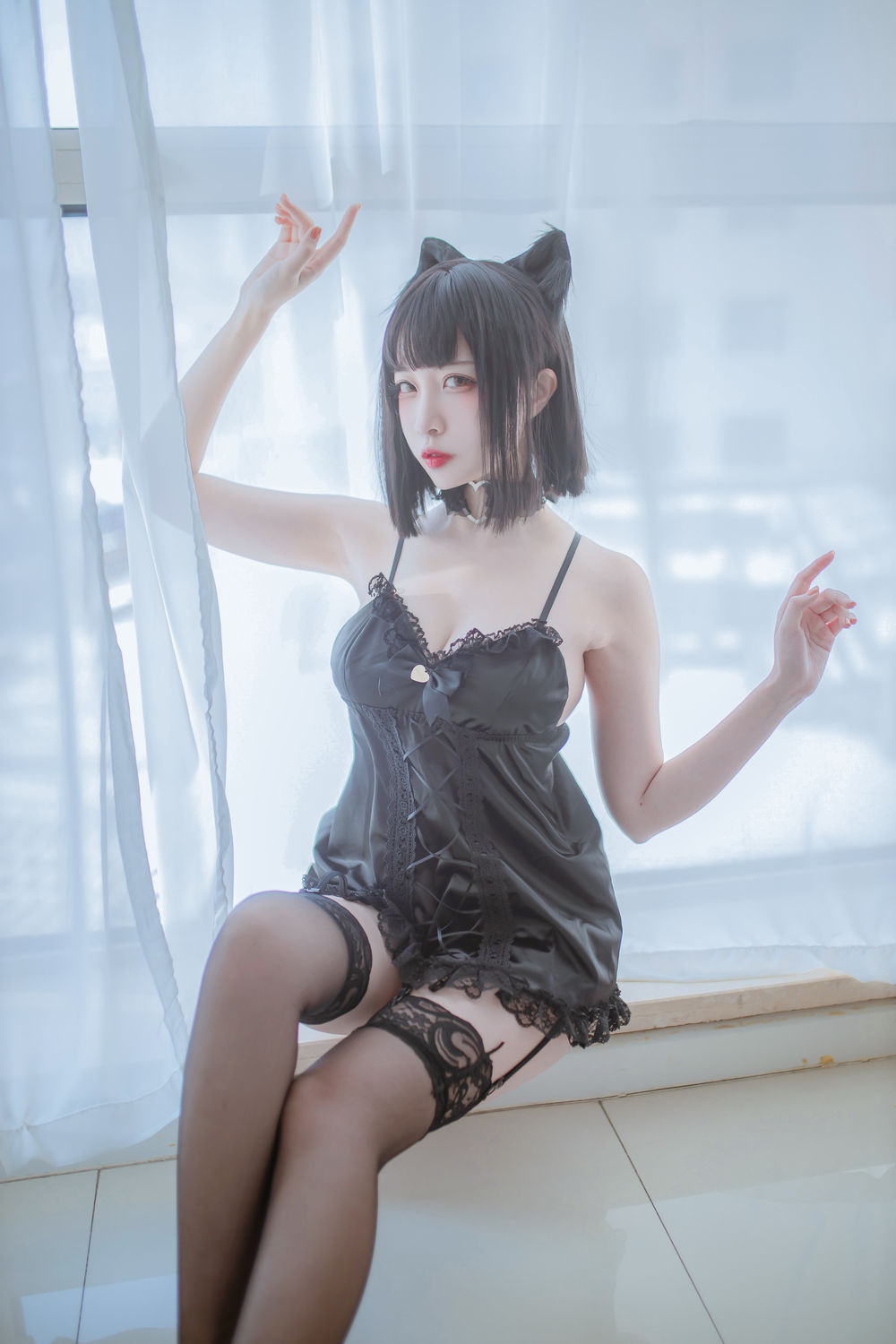椎名莜(日奈娇)-No.016-私房双人猫耳-在线看 第1张
