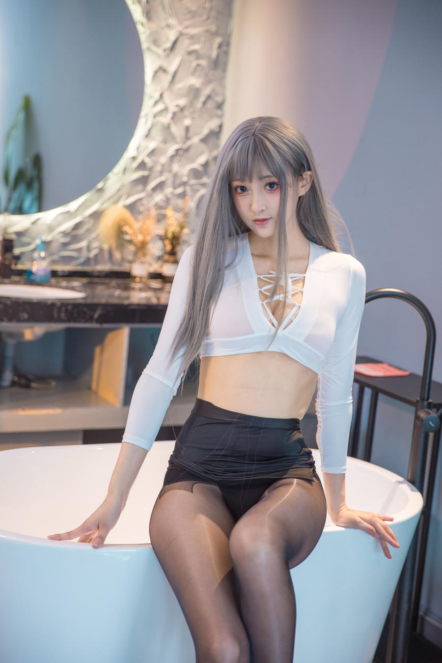 Luisa_零纱纱-No.010 – 浴缸湿身黑丝-在线看 第2张