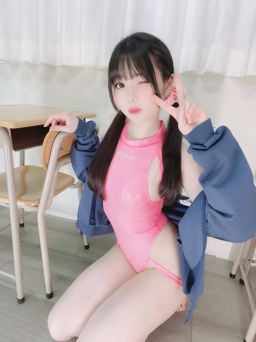 霜月shimo-No.073–Pink Swimsuit 粉色泳装-在线看 第1张