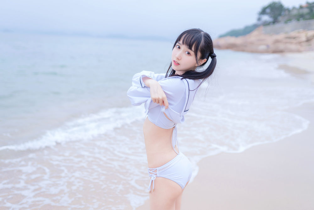 木棉棉OwO-No.024-海边白色比基尼电子版-在线看 第2张