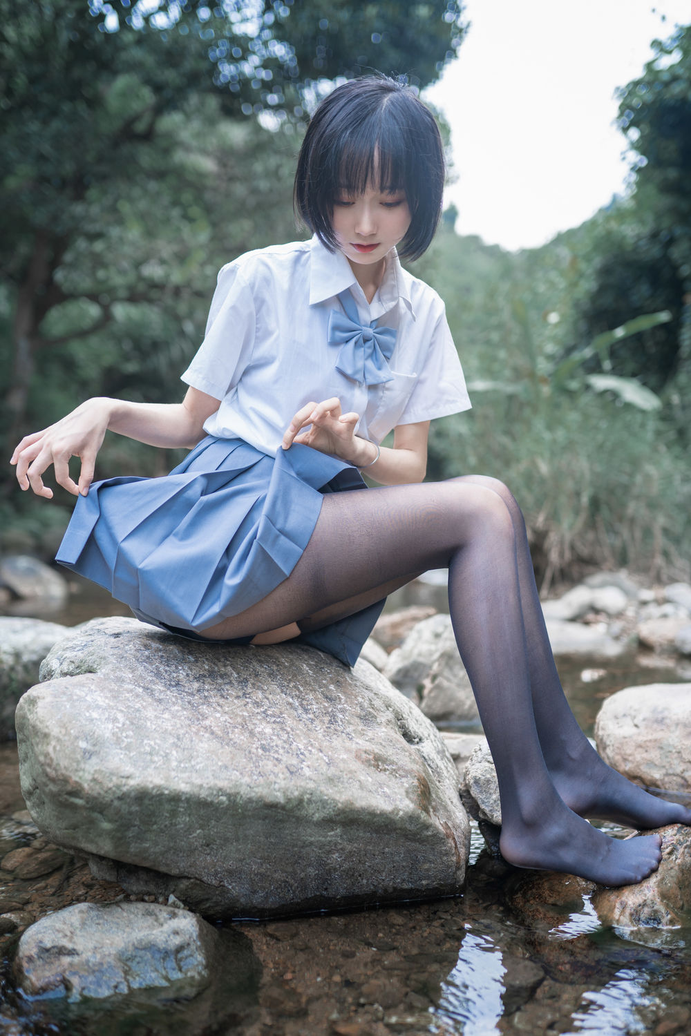 木棉棉OwO-No.007-水色溪边制服-在线看 第1张
