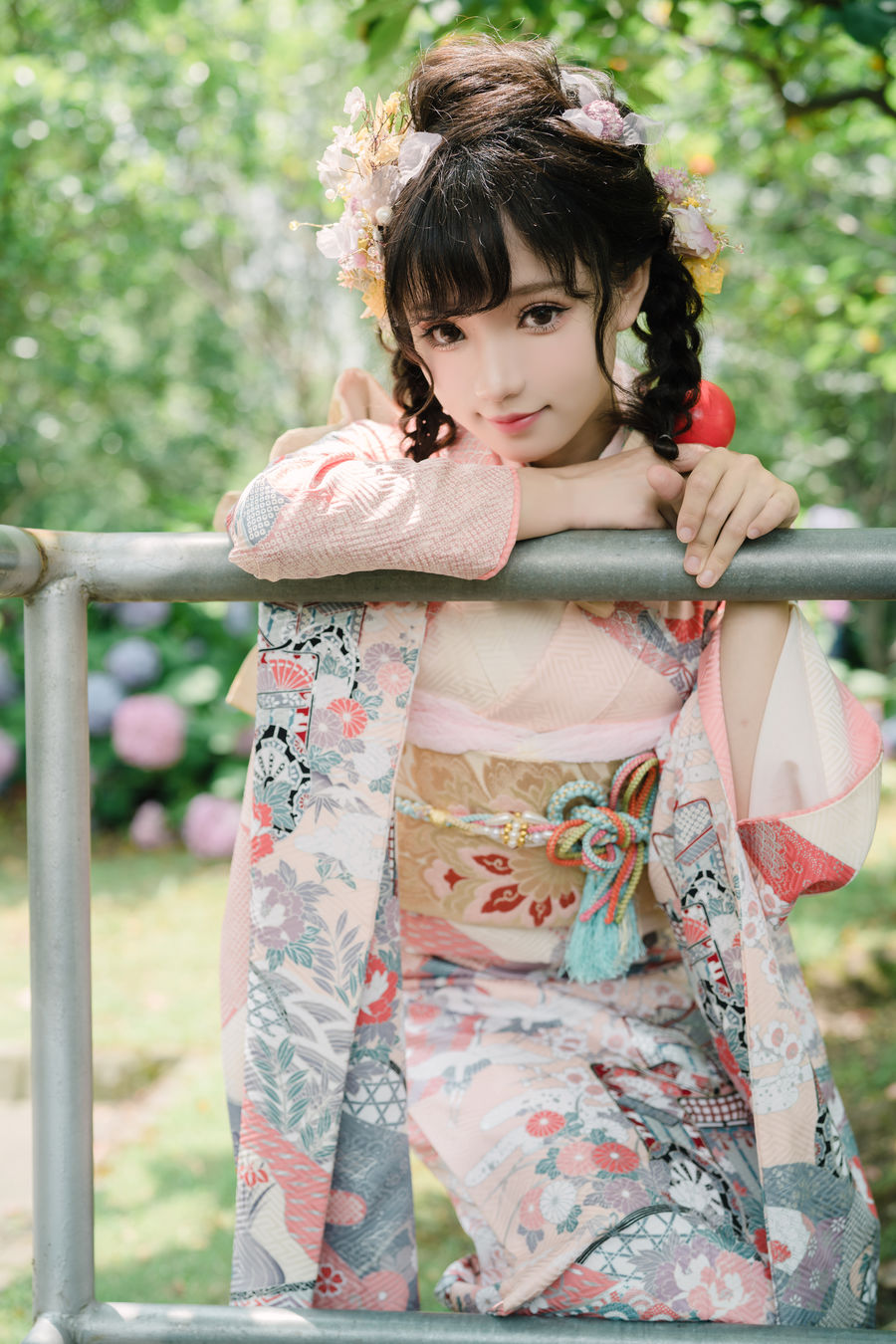 花柒Hana-No.009-绣球花和服-在线看 第1张