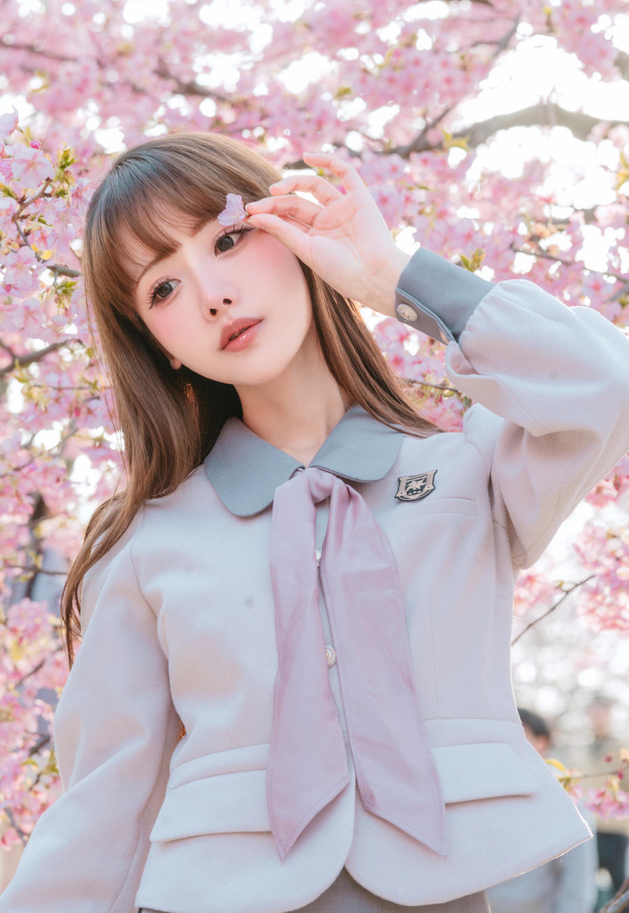 紫氯氯-No.003–樱花下的JK少女-在线看 第3张