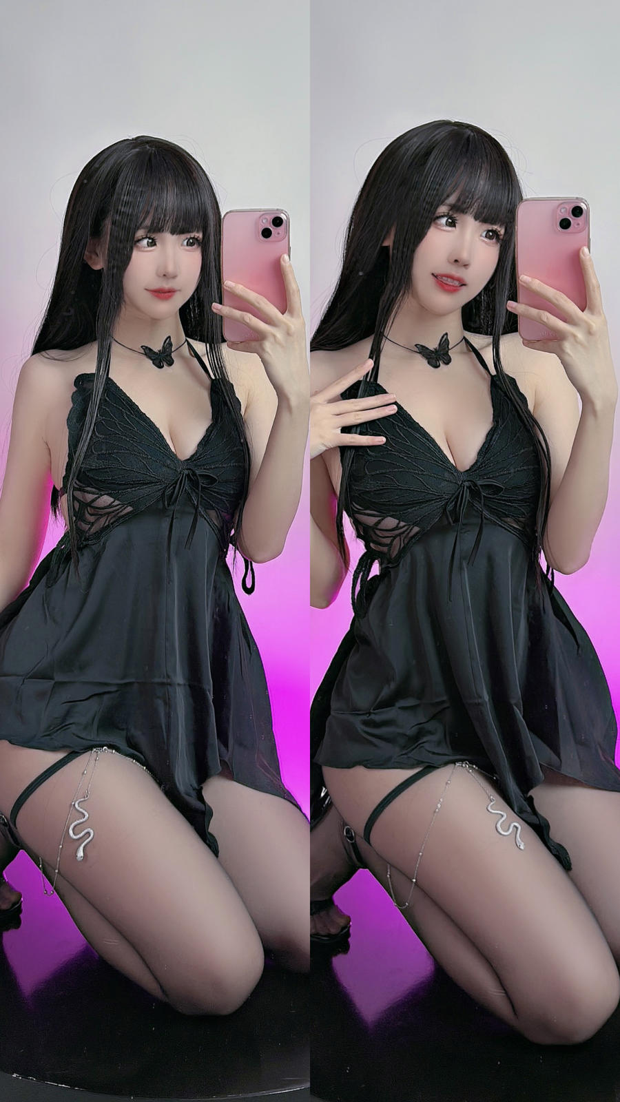 miko酱ww-No.047 – 黑丝吊带服-在线看 第1张