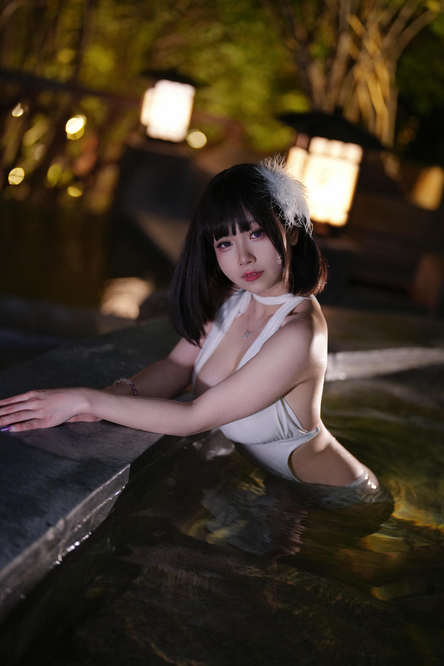 末夜787-No.011-夏日白色泳装-在线看 第1张
