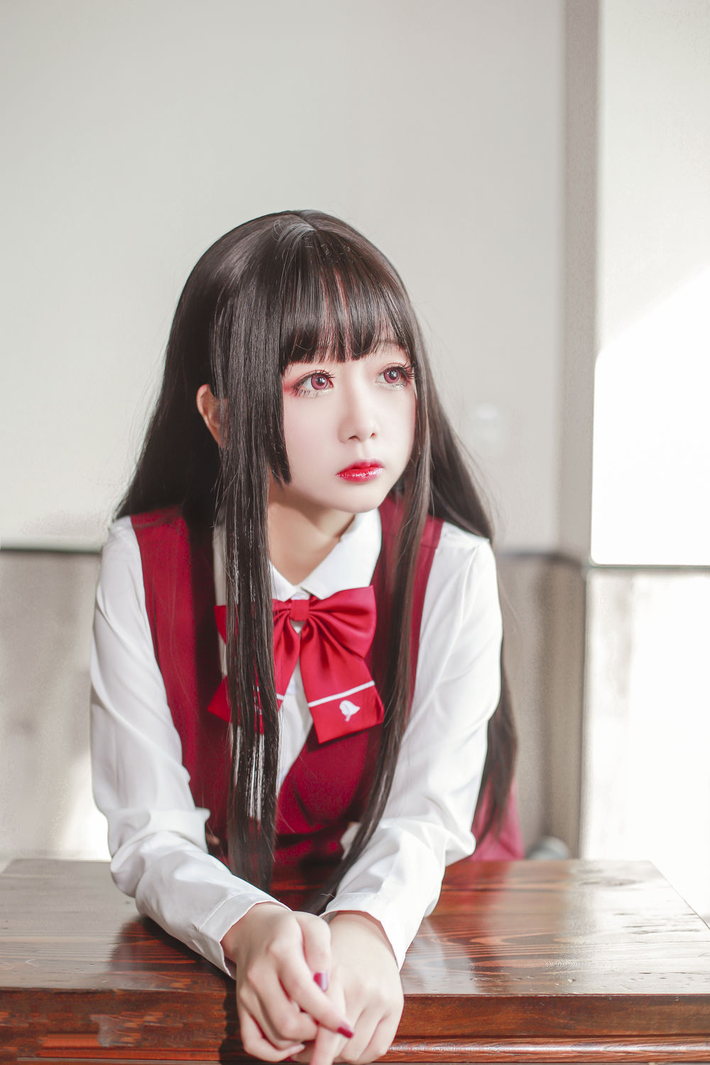 椎名莜(日奈娇)-No.037-JK少女红裙-在线看 第2张