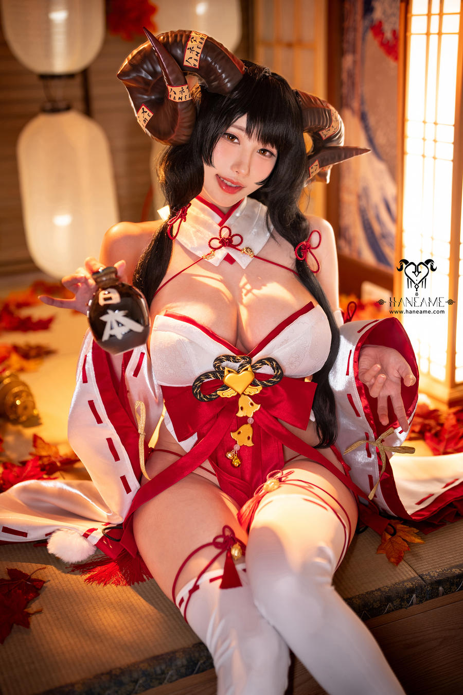雨波_HaneAme-No.243 – Lustful Goat Miko 色欲邪羊巫女-在线看 第2张